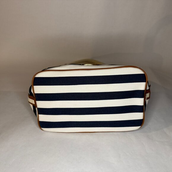 MICHAEL Michael Kors Navy and White Striped Tote - Picture 11 of 13